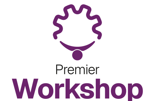 Premier Workshop logo vert
