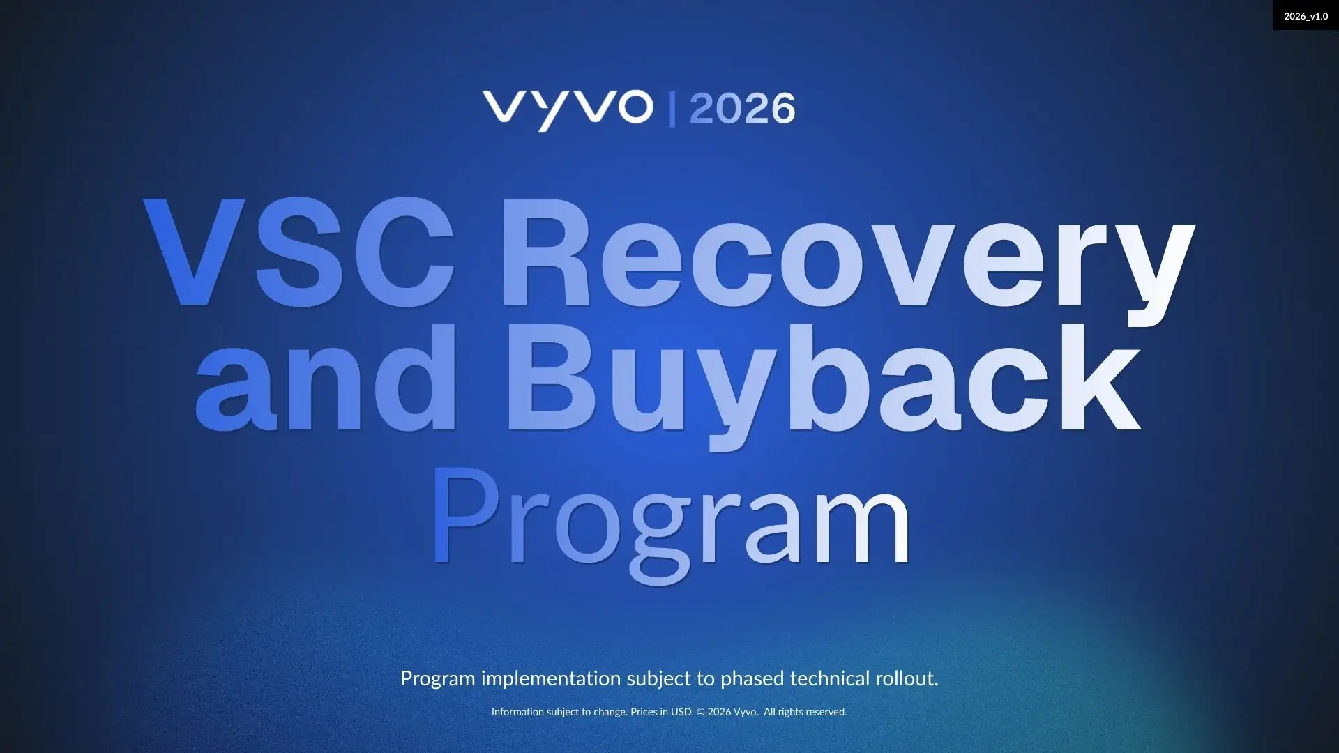 Vyvo VSC Recovery and Buyback Program 2026